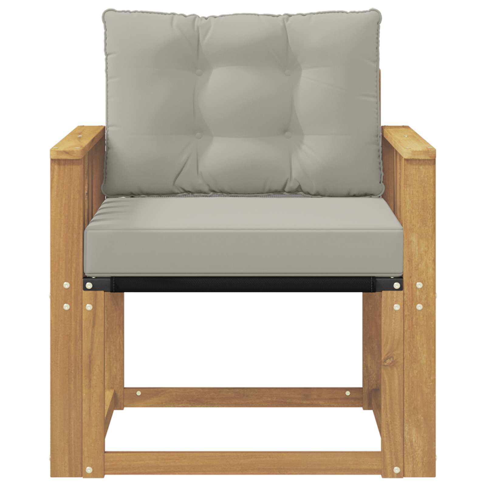 Udendørs sofa Massiv akacietræ og Textilene Hvid