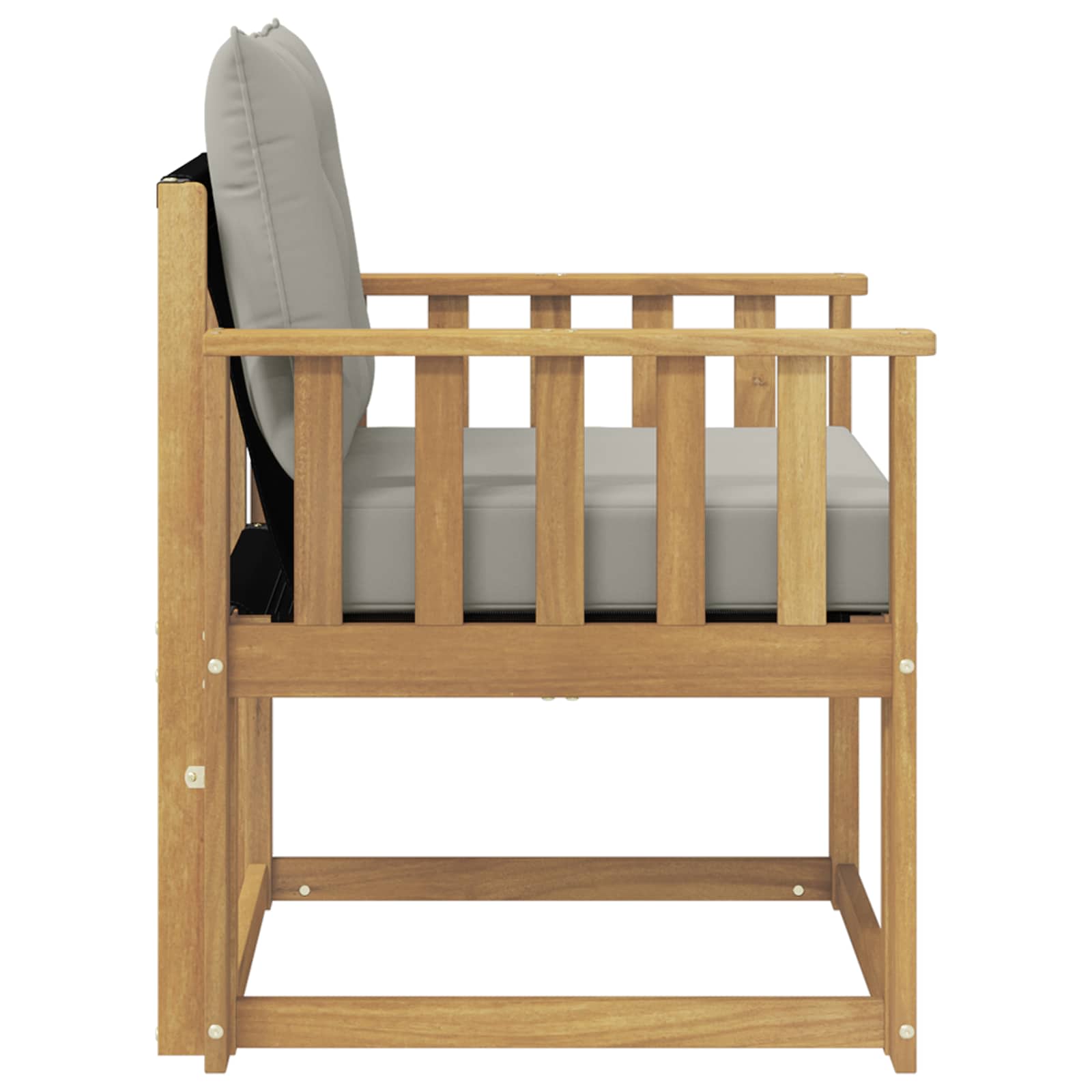 Udendørs sofa Massiv akacietræ og Textilene Hvid