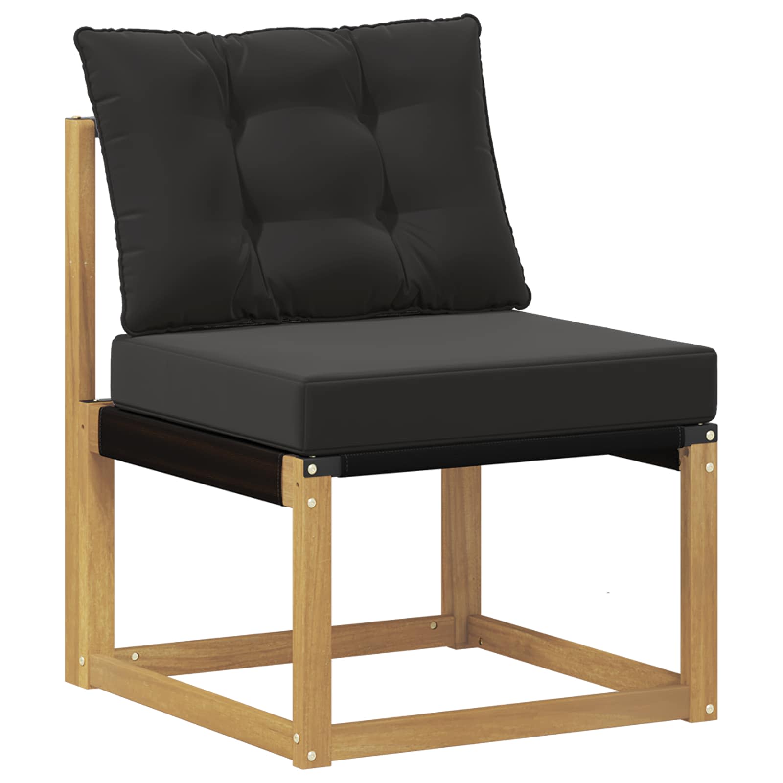 Udendørs sofa Massiv akacietræ og Textilene Hvid