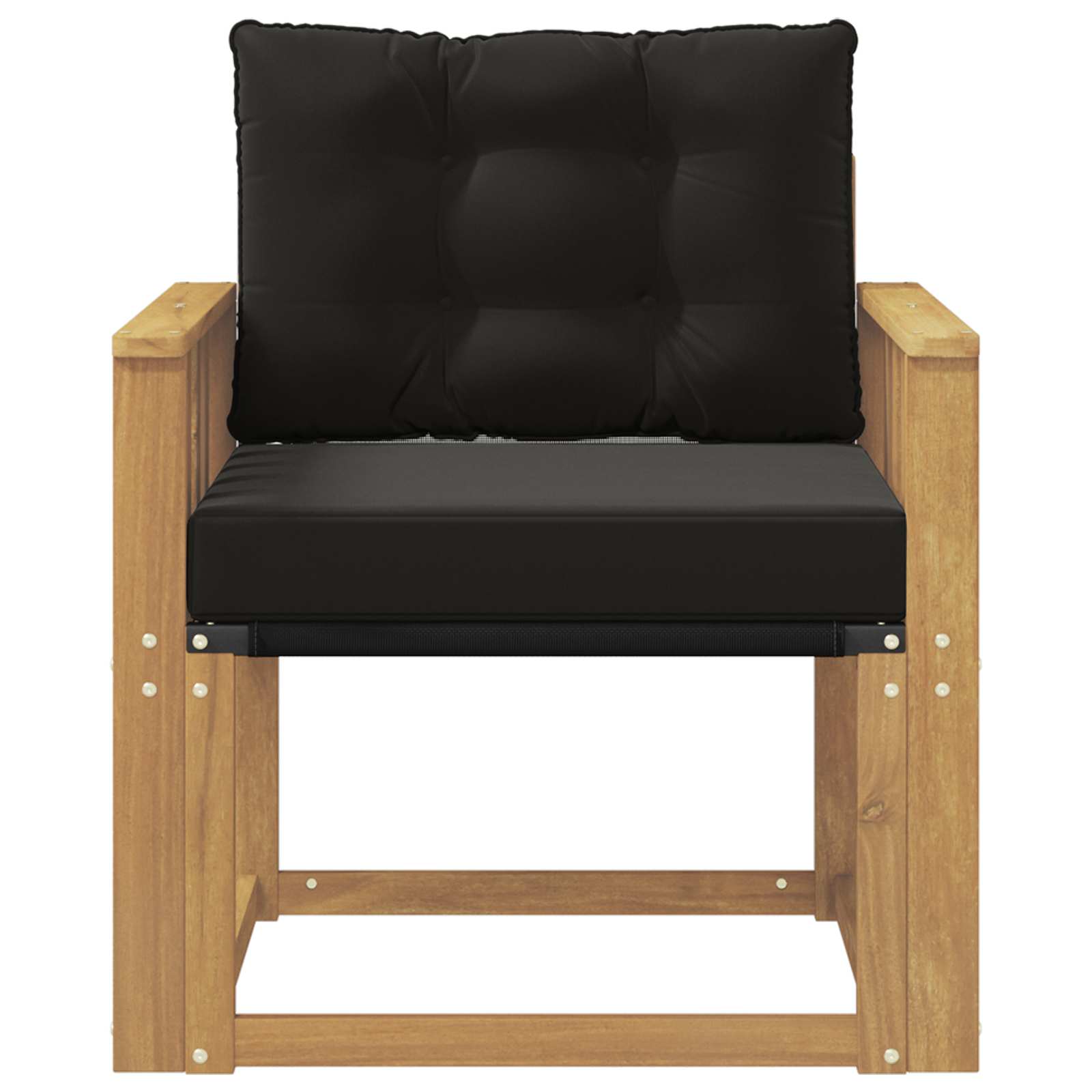 Udendørs sofa Massiv akacietræ og Textilene Hvid