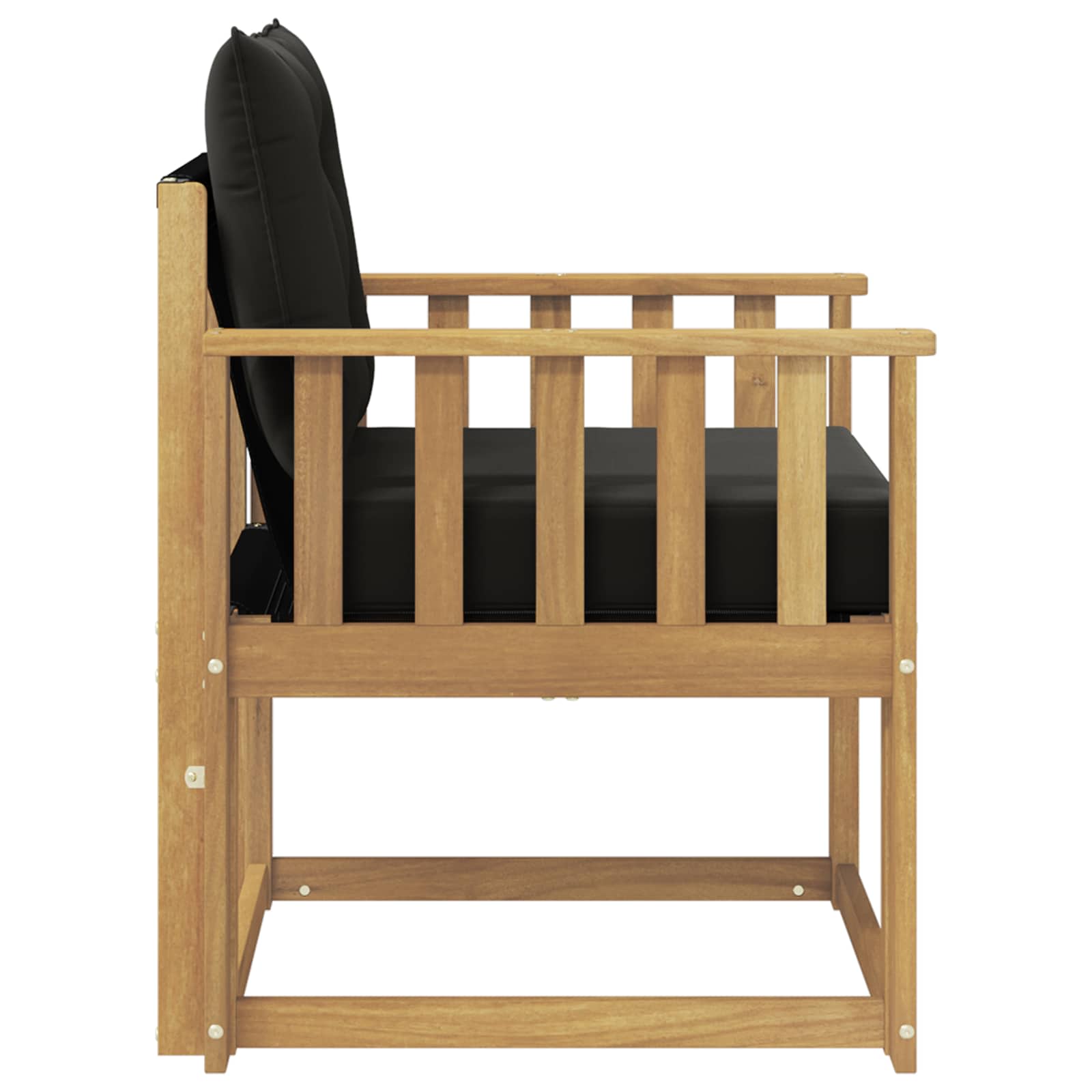 Udendørs sofa Massiv akacietræ og Textilene Hvid
