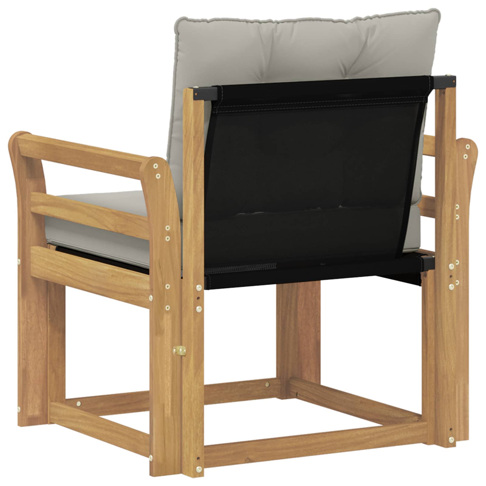 Udendørs sofa Massiv akacietræ og Textilene Hvid