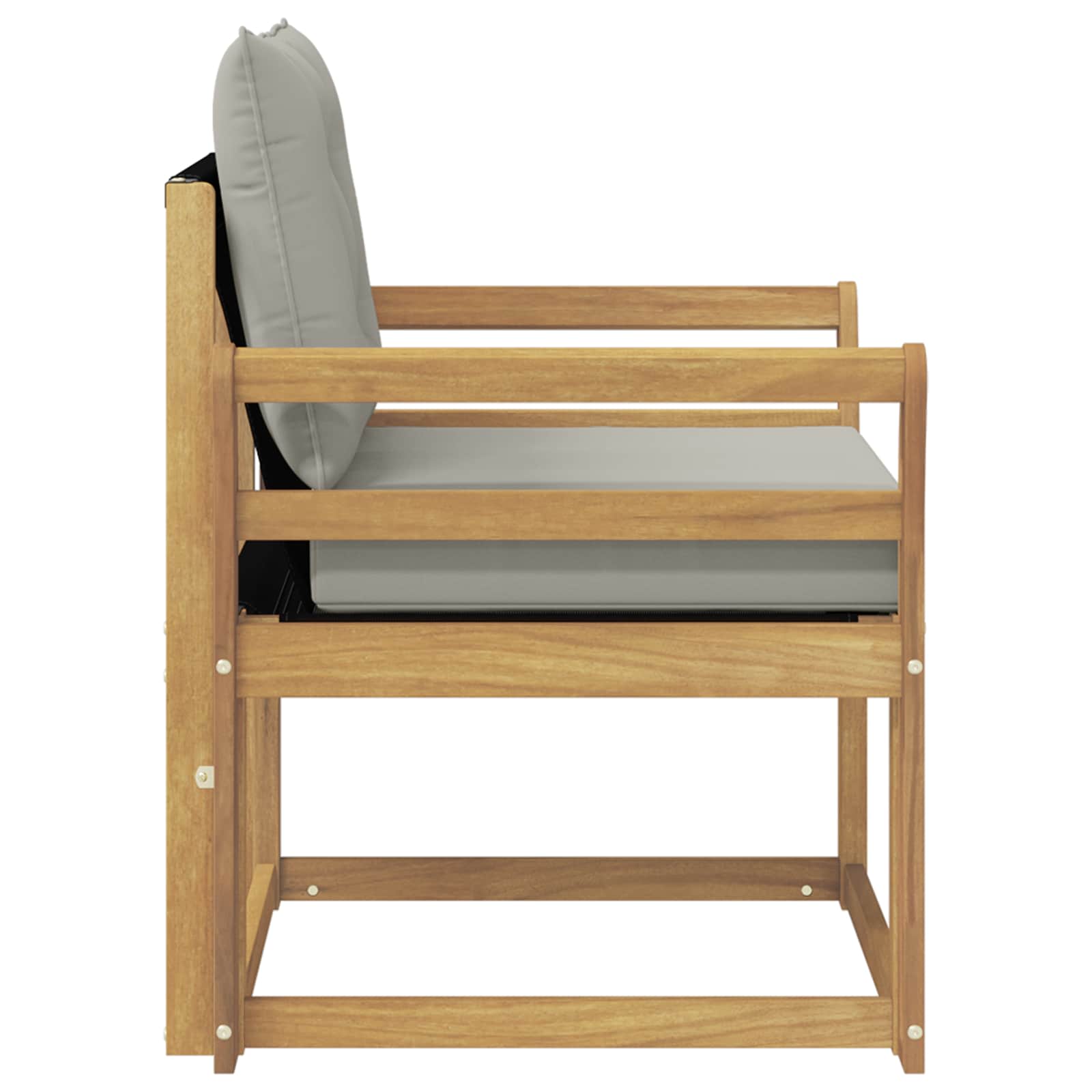 Udendørs sofa Massiv akacietræ og Textilene Hvid