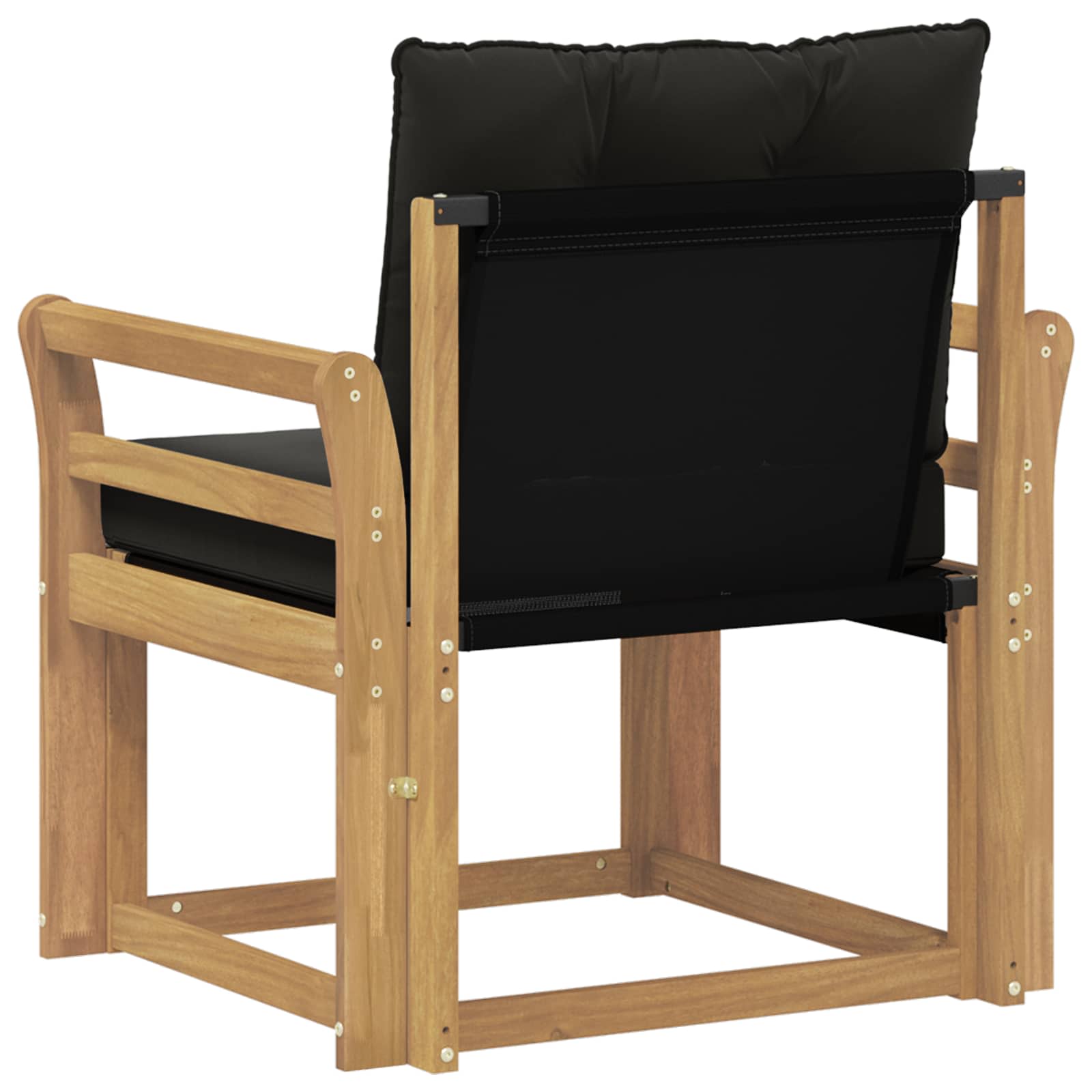 Udendørs sofa Massiv akacietræ og Textilene Hvid