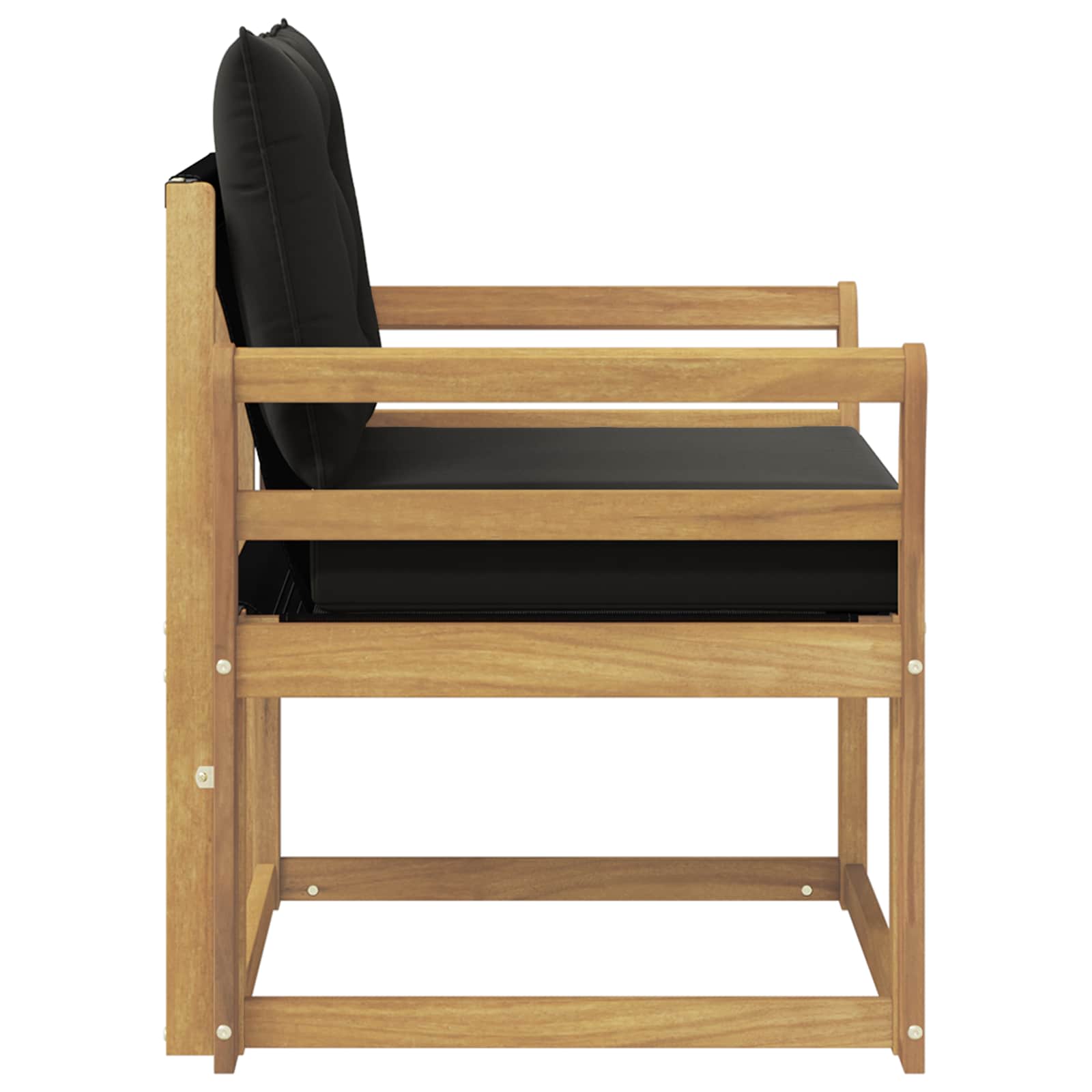 Udendørs sofa Massiv akacietræ og Textilene Hvid