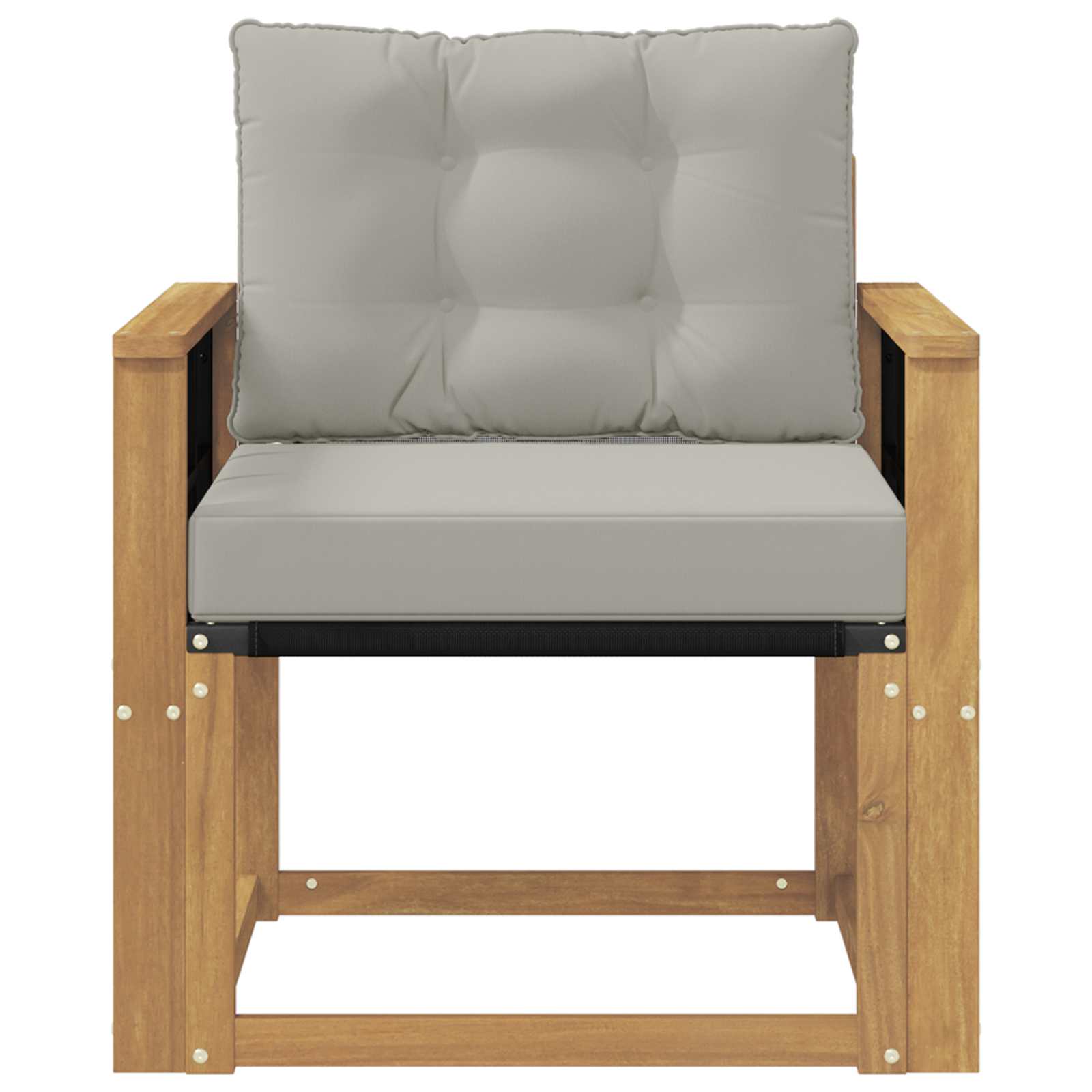 Udendørs sofa Massiv akacietræ og Textilene Hvid