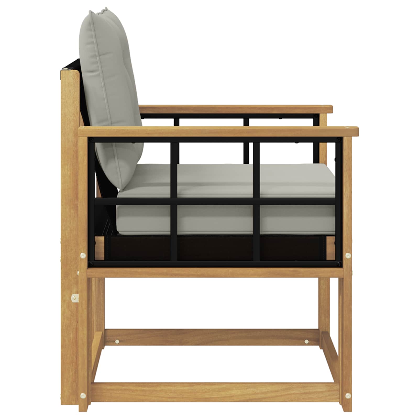 Udendørs sofa Massiv akacietræ og Textilene Hvid