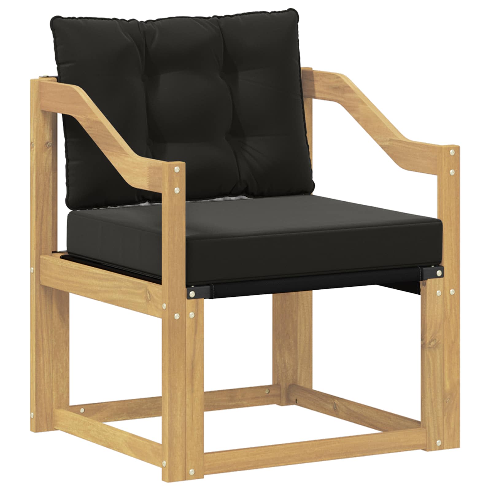 Udendørs sofa Massiv akacietræ og Textilene Hvid