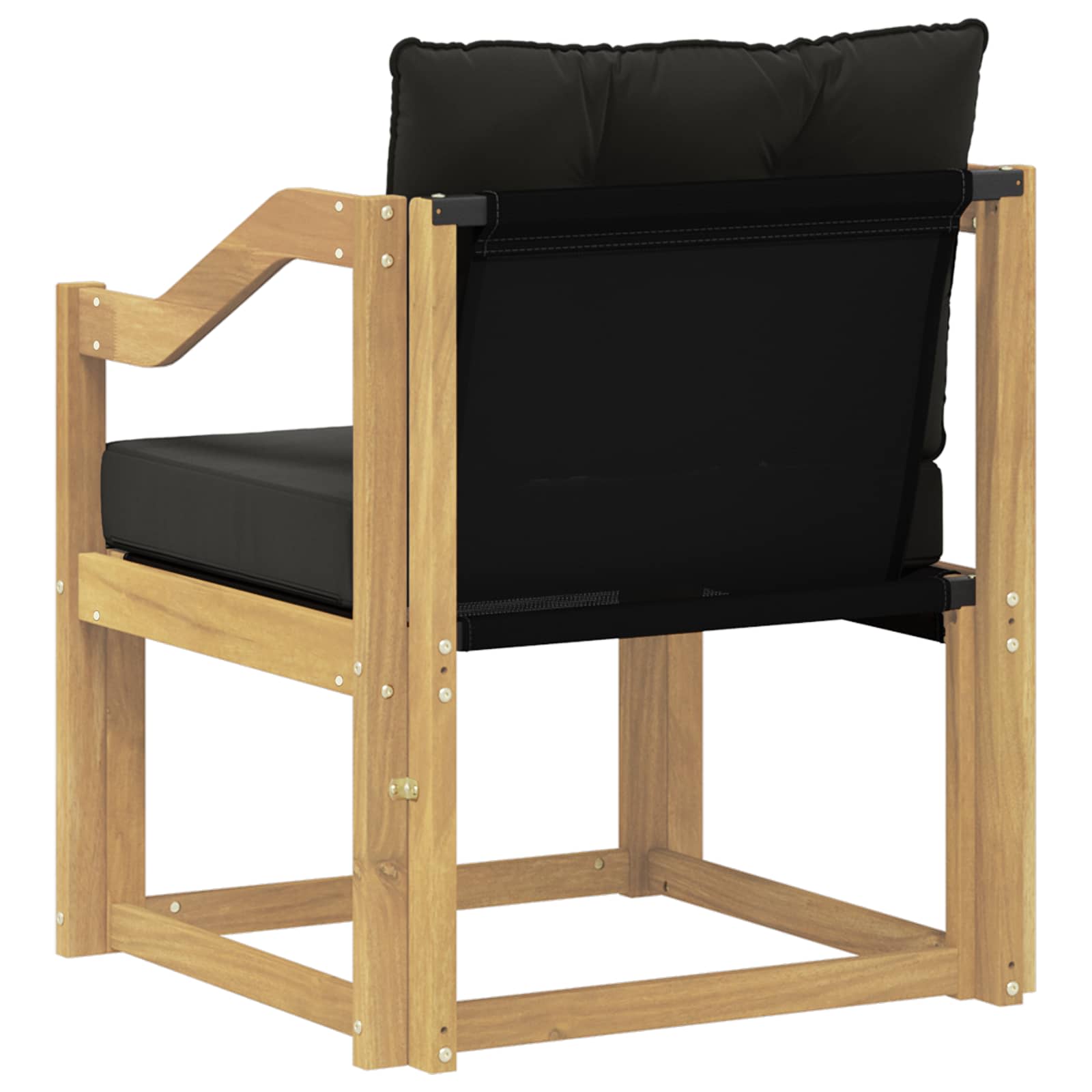 Udendørs sofa Massiv akacietræ og Textilene Hvid