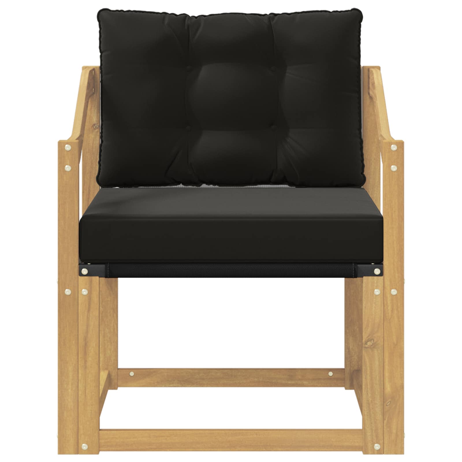 Udendørs sofa Massiv akacietræ og Textilene Hvid