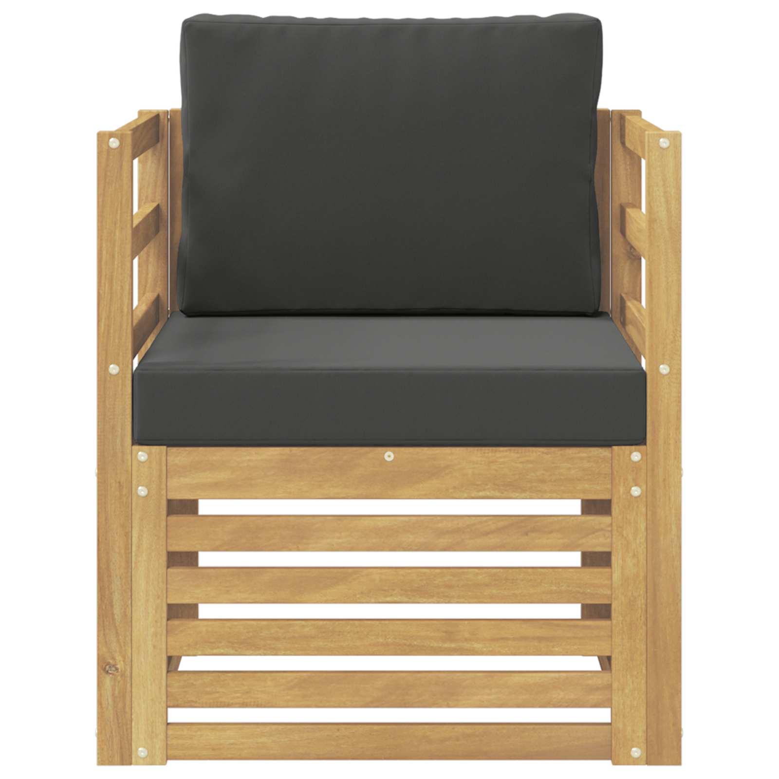 Udendørs sofa Polyester Hvid og antracitgrå