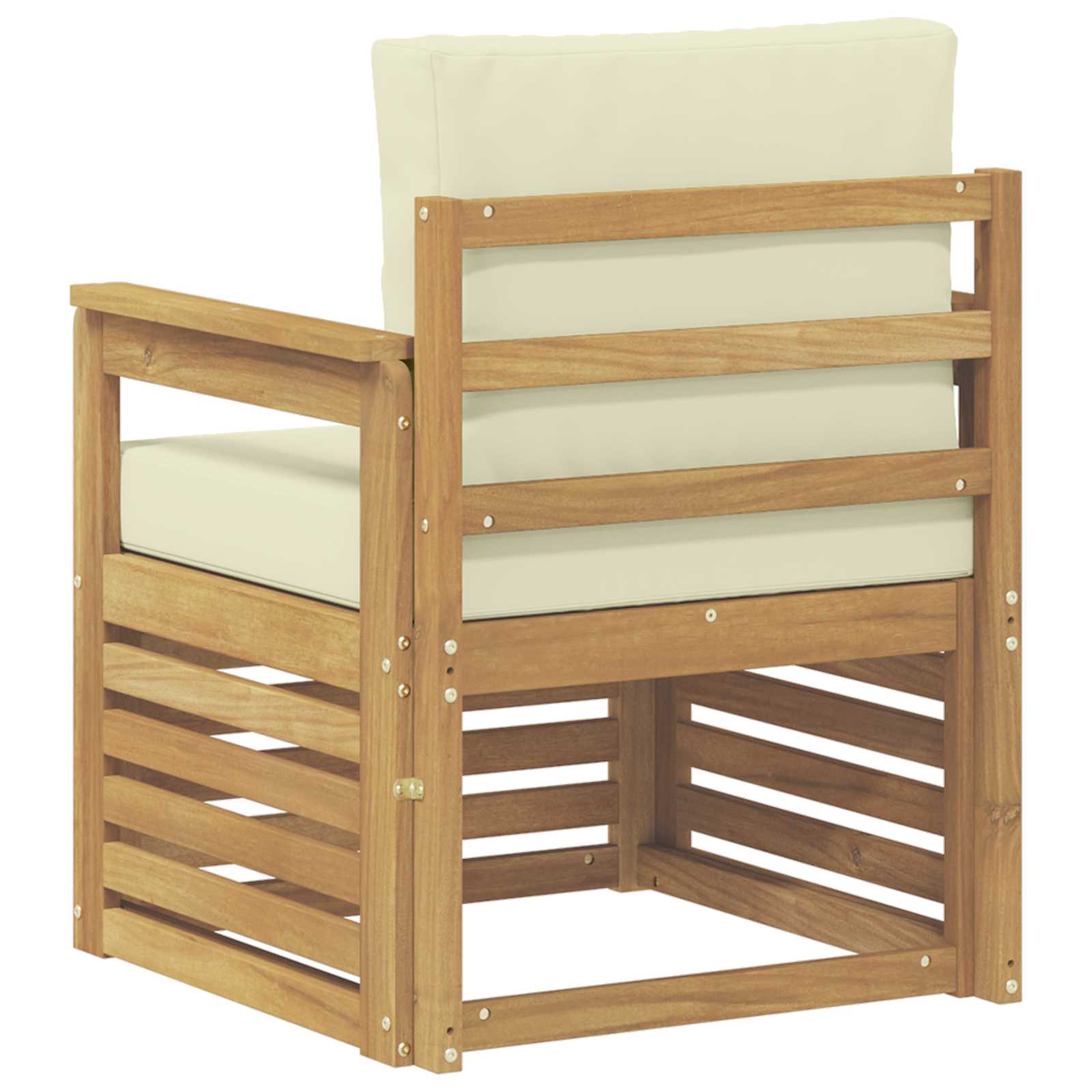 2 Stk Udendørs sofagruppe Polyester Hvid og creme
