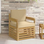 2 Stk Udendørs sofagruppe Polyester Hvid og Beige