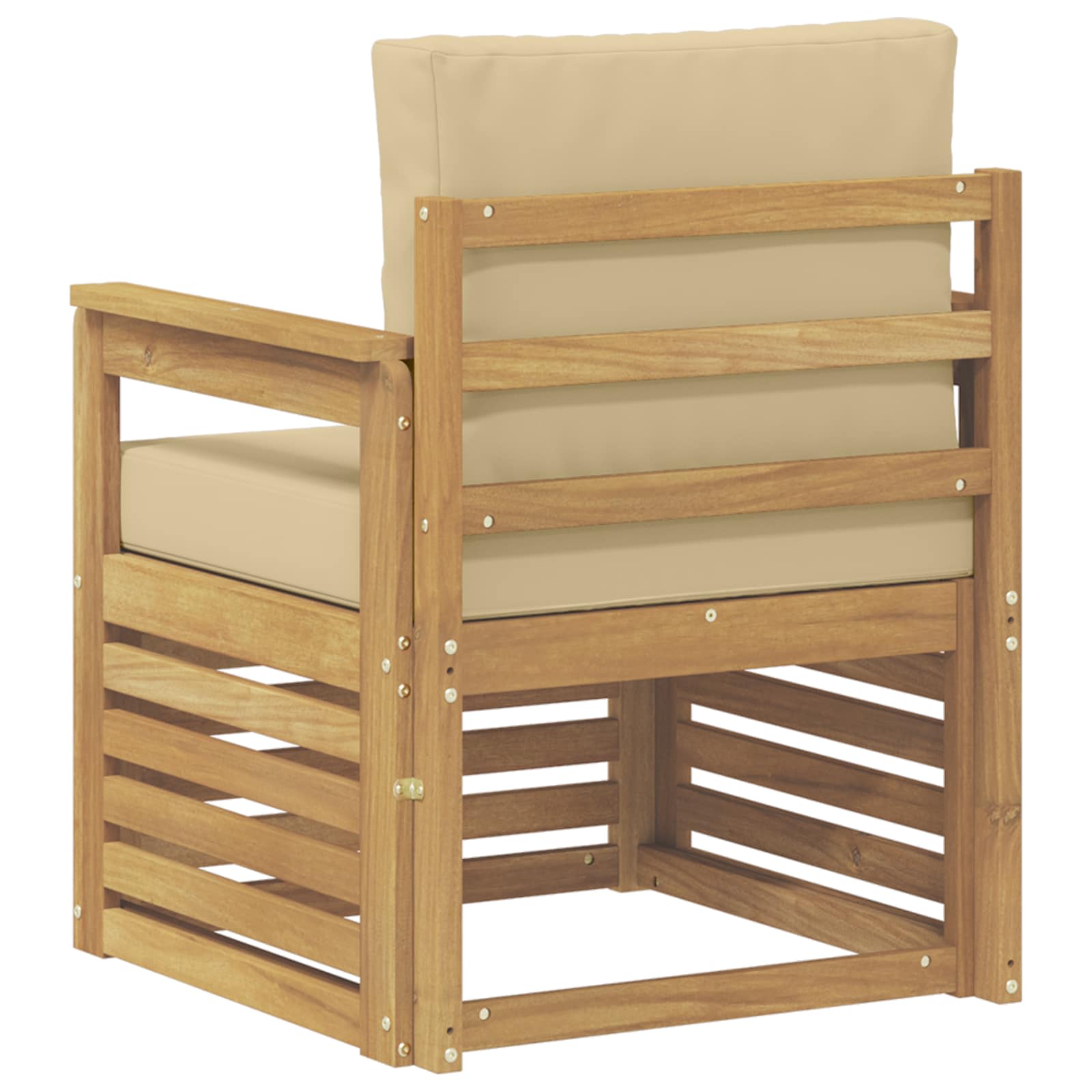 2 Stk Udendørs sofagruppe Polyester Hvid og Beige