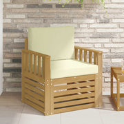 2 Stk Udendørs sofagruppe Polyester Hvid og creme