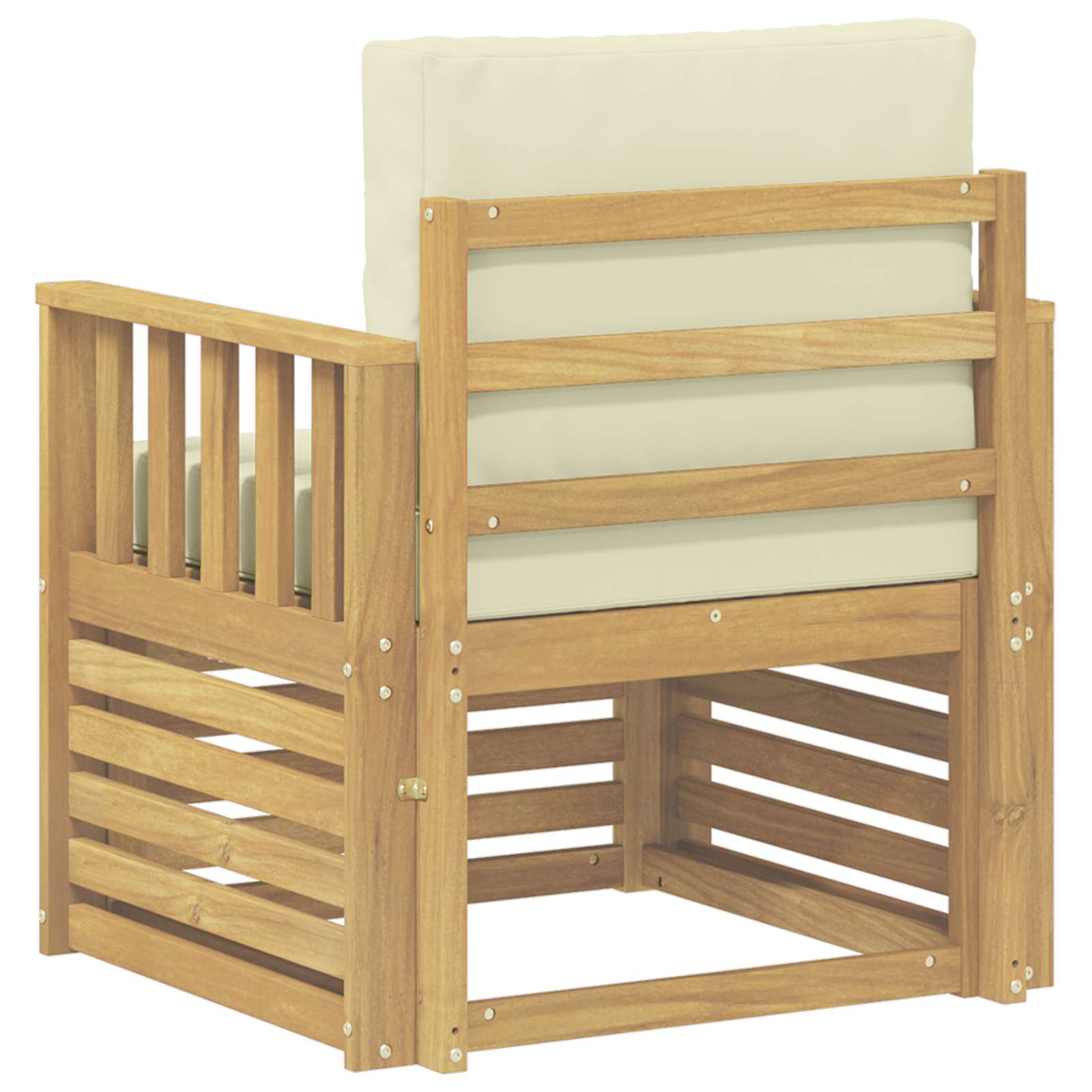 2 Stk Udendørs sofagruppe Polyester Hvid og creme