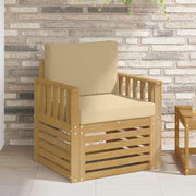 2 Stk Udendørs sofagruppe Polyester Hvid og Beige
