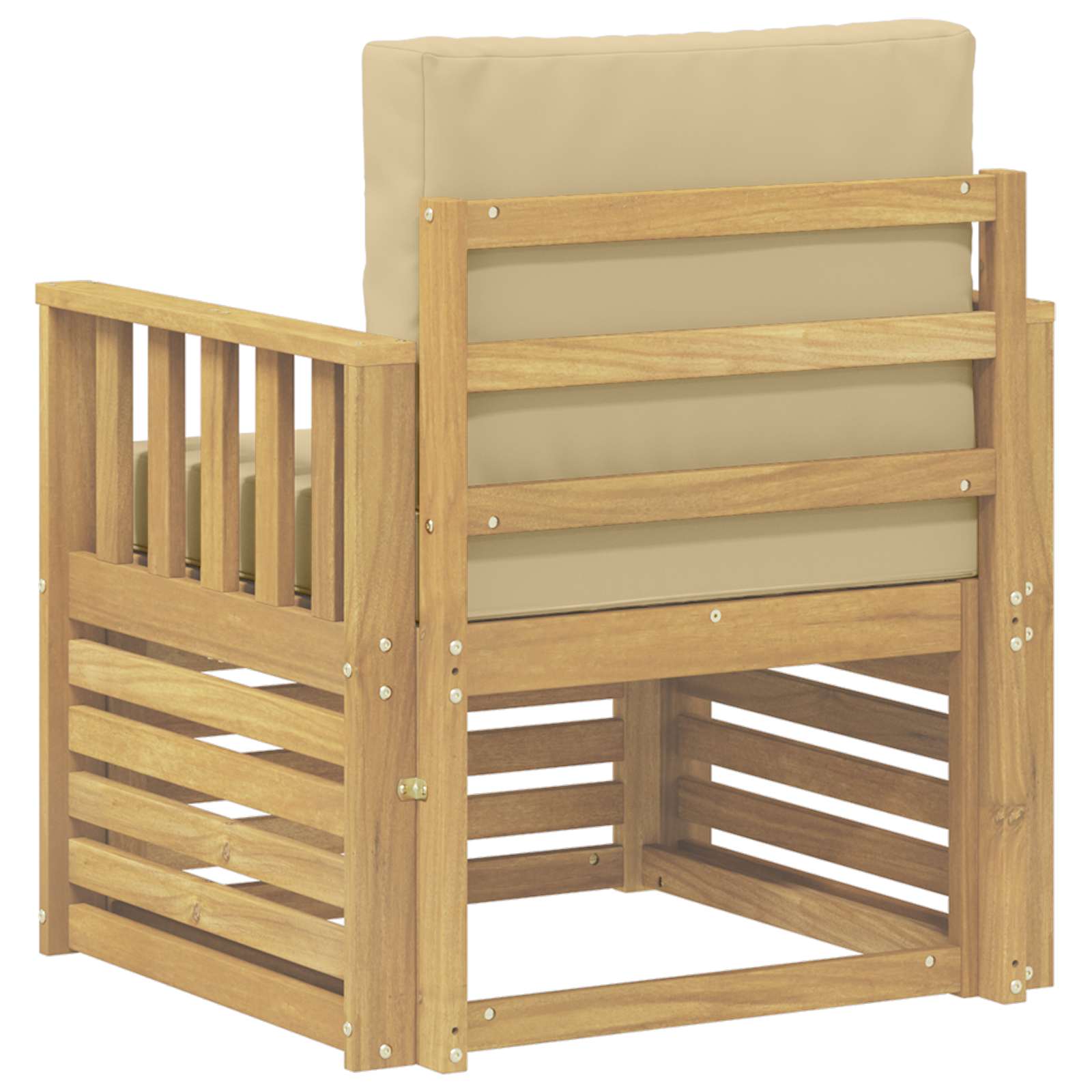 2 Stk Udendørs sofagruppe Polyester Hvid og Beige