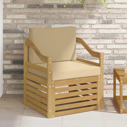 Udendørs sofagruppe Polyester Hvid og beige