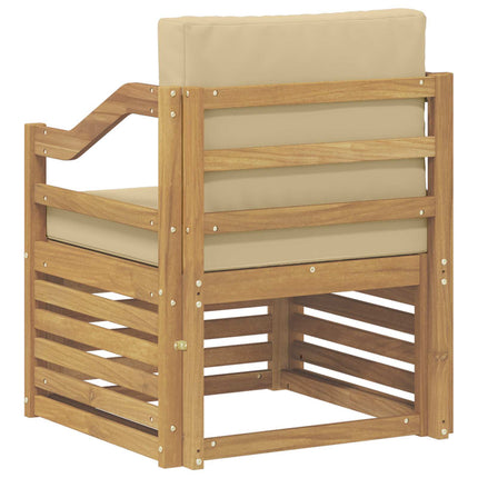Udendørs sofagruppe Polyester Hvid og beige