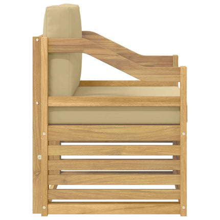 Udendørs sofagruppe Polyester Hvid og beige