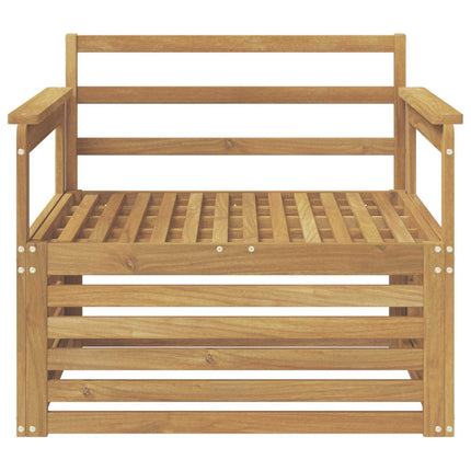 Udendørs sofa Massivt Akacietræ Hvid