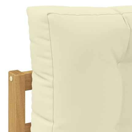 Udendørs sofa Polyester Hvid og cremefarvet