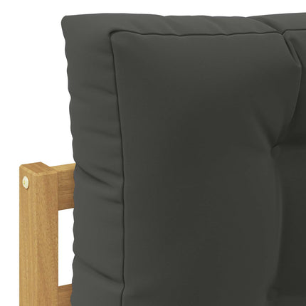 Udendørs sofa Polyester Hvid og antracitgrå