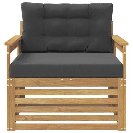 Udendørs sofa Polyester Hvid og antracitgrå