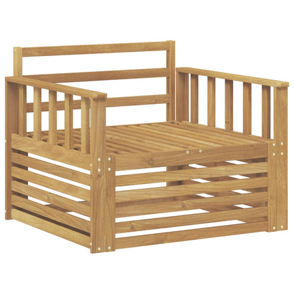 Udendørs sofa Massivt Akacietræ Hvid