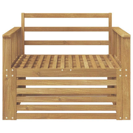 Udendørs sofa Massivt Akacietræ Hvid
