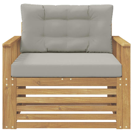 Udendørs sofa Polyester Hvid og lysegrå
