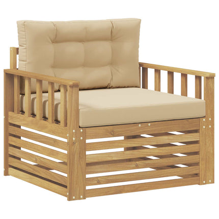 Udendørs sofa Polyester Hvid og beige