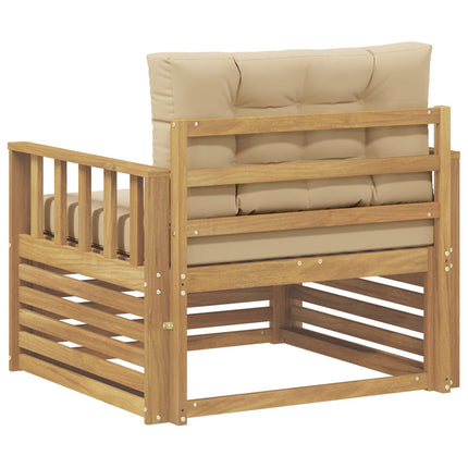 Udendørs sofa Polyester Hvid og beige