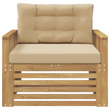 Udendørs sofa Polyester Hvid og beige