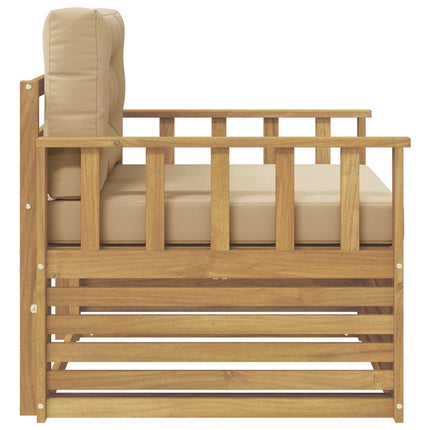Udendørs sofa Polyester Hvid og beige