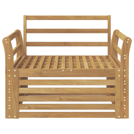 Udendørs sofa Massivt Akacietræ Hvid