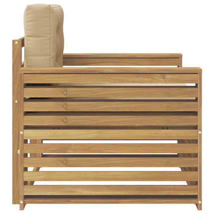 Udendørs sofa Polyester Hvid og Beige