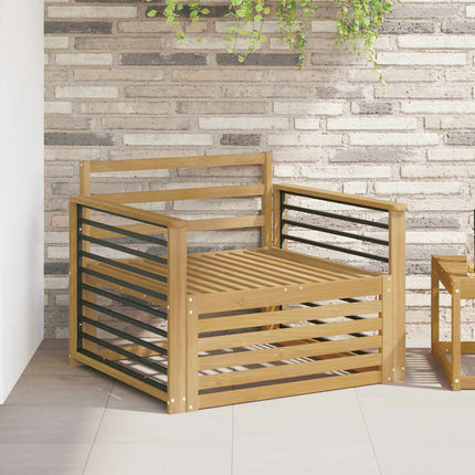 Udendørs sofa Massivt Akacietræ Hvid
