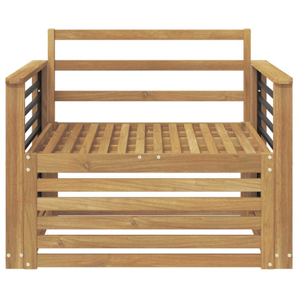 Udendørs sofa Massivt Akacietræ Hvid