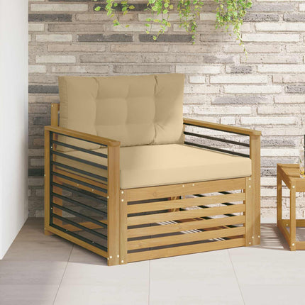 Udendørs sofa Polyester Hvid og beige