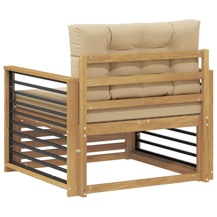Udendørs sofa Polyester Hvid og beige