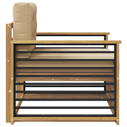 Udendørs sofa Polyester Hvid og beige