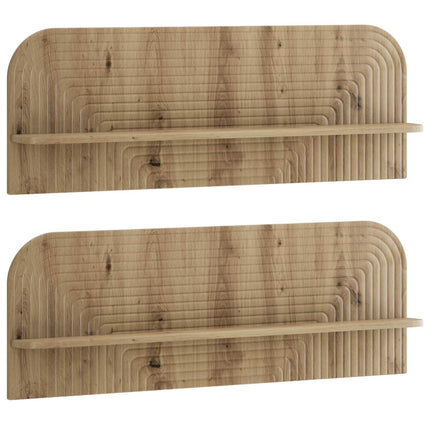 Væghylde 2 stk. Artisan-eg 102 x 13.5 x 37.5 cm Konstrueret træ