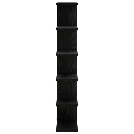 Væghylde Sort eg 70 x 17 x 101 cm Konstrueret træ