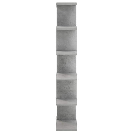 Væghylde Betongrå 70 x 17 x 101 cm Konstrueret træ