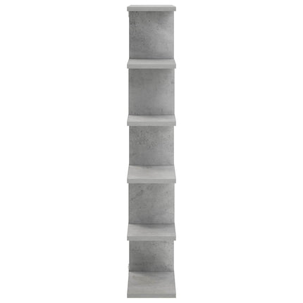 Væghylde Betongrå 70 x 17 x 101 cm Konstrueret træ