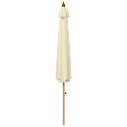 Havesol Ø 300 x 248 cm Massiv Eucalyptus Træ Cremehvid