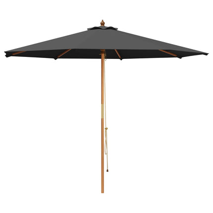 Havesol Ø 300 x 248 cm Massiv Eucalyptus Træ Antracit