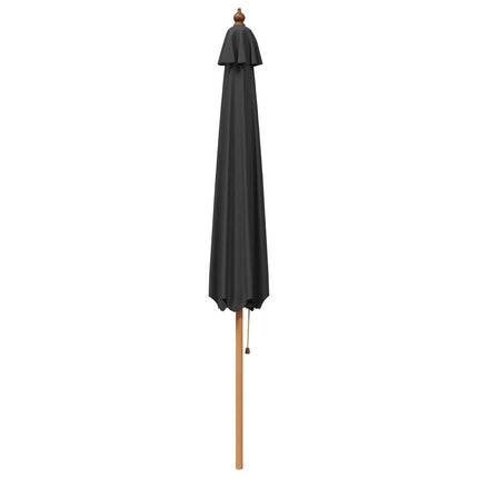 Havesol Ø 300 x 248 cm Massiv Eucalyptus Træ Antracit